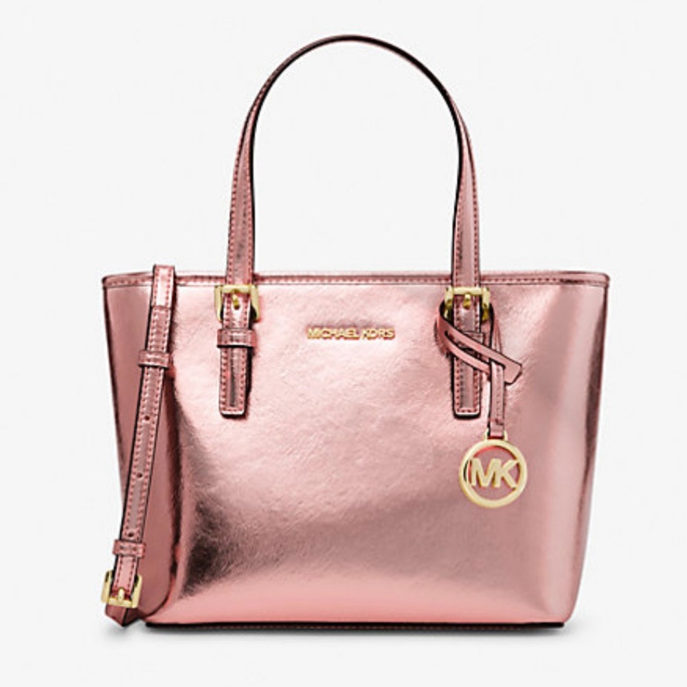 #102 - MK - Jet Set Travel Extra-Small Metallic Tote!
